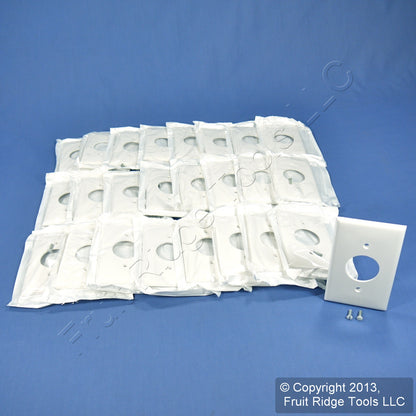 Leviton 80704-W White 1-Gang 1.406in. Outlet Unbreakable Wallplate Cover 25pcs