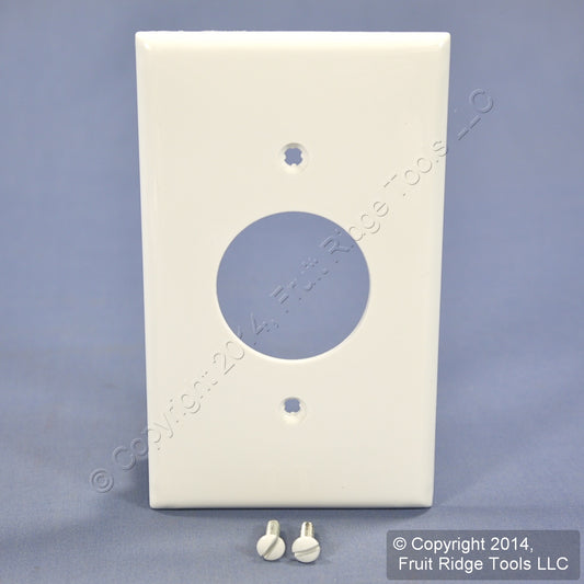Leviton 80704-W White 1-Gang 1.406in. Outlet Unbreakable Nylon Wallplate Cover