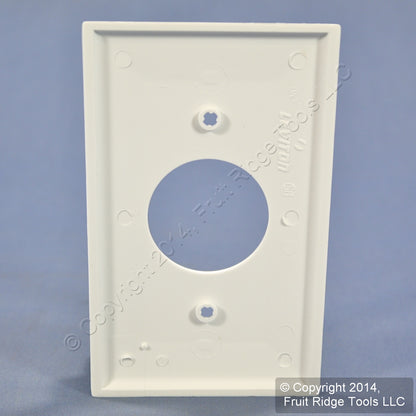Leviton 80704-W White 1-Gang 1.406in. Outlet Unbreakable Nylon Wallplate Cover