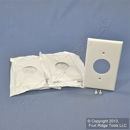 Leviton 80704-W White 1-Gang 1.406in. Outlet Unbreakable Wallplate Cover 3pcs