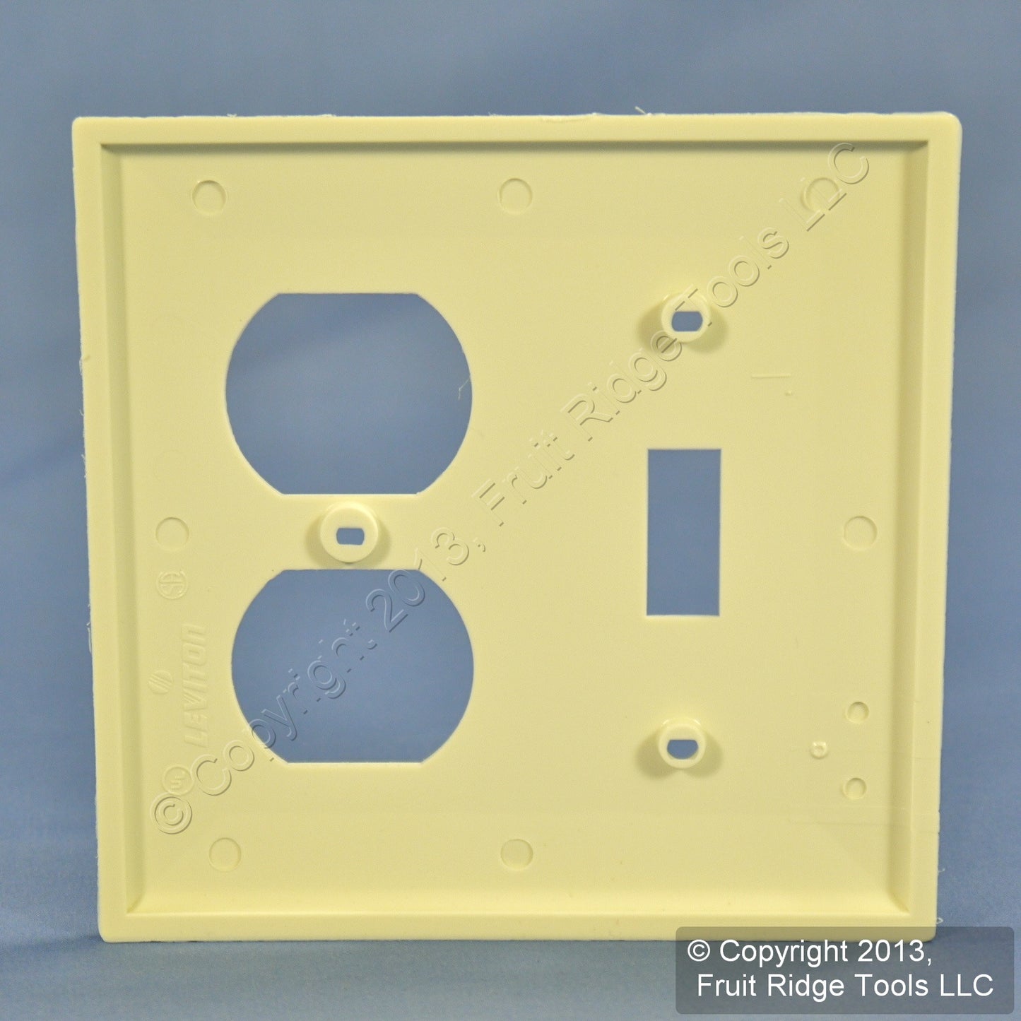Leviton 80705-A Almond 2-Gang Toggle Duplex Unbreakable Nylon Wallplate Cover