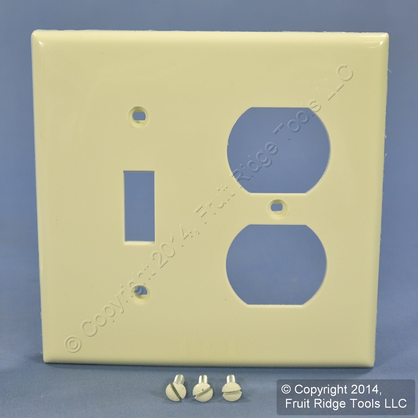Leviton 80705-A Almond 2-Gang Toggle Duplex Outlet Unbreakable Wallplates 2pcs