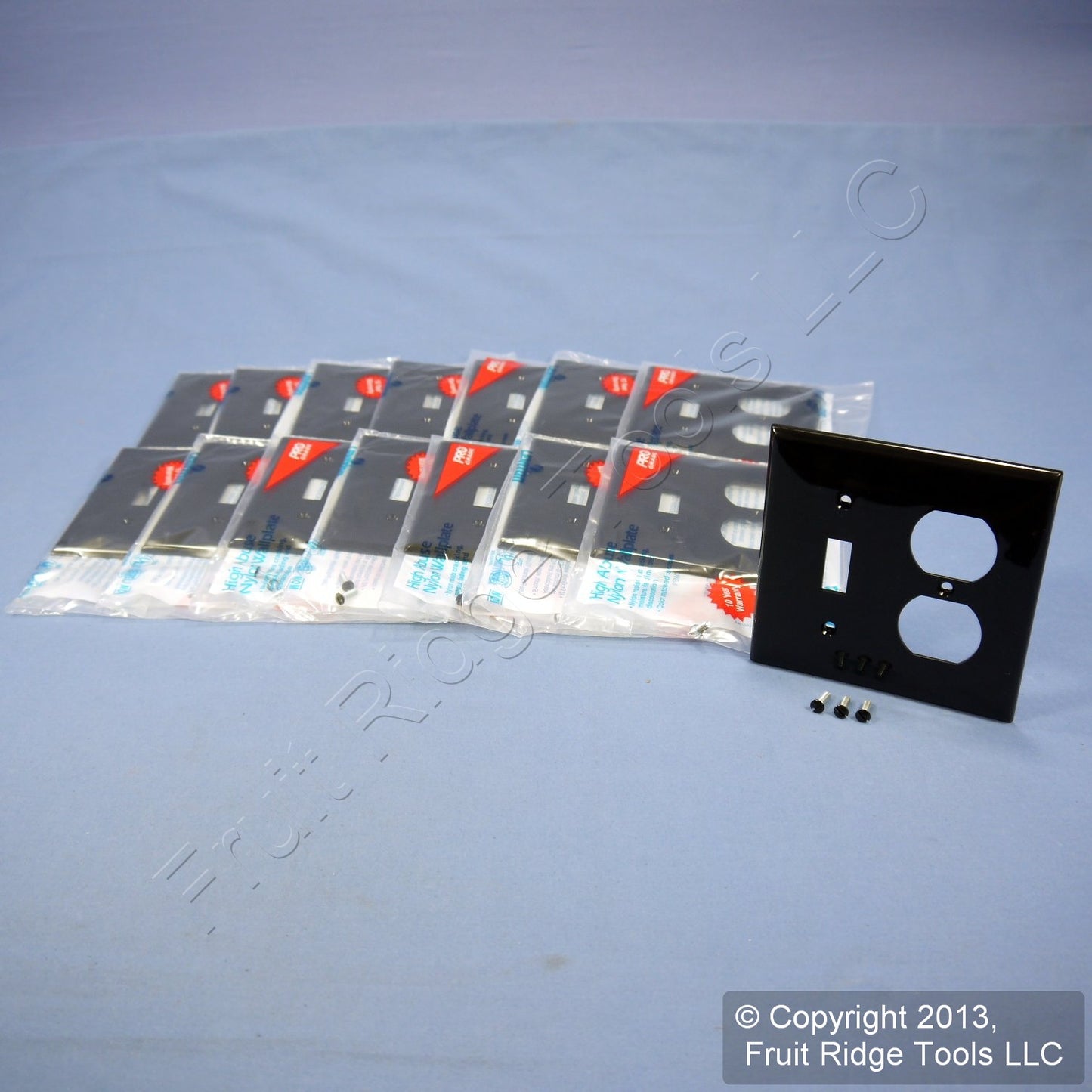 Leviton 80705-E Black 2-Gang Toggle Duplex Outlet Unbreakable Wallplates 15pcs