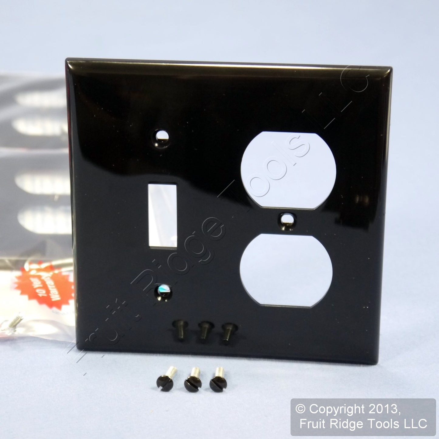 Leviton 80705-E Black 2-Gang Toggle Duplex Outlet Unbreakable Wallplates 15pcs