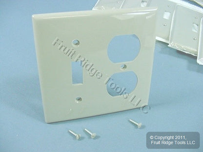 Leviton 80705-GY Gray 2-Gang Toggle Duplex Outlet Unbreakable Wallplates 25pcs