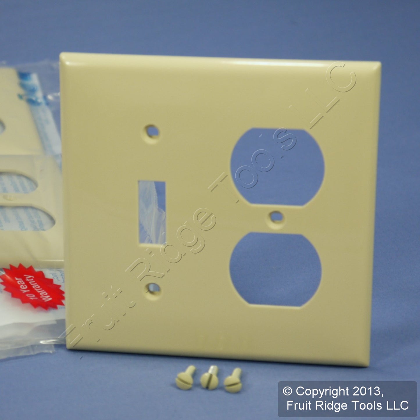 Leviton 80705-I Ivory 2-Gang Toggle Duplex Outlet Unbreakable Wallplates 15pcs