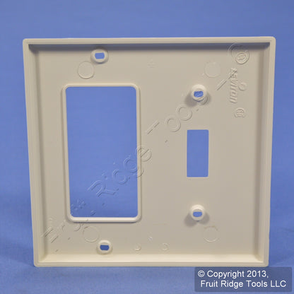 Leviton 80707-T Light Almond 2-Gang Toggle Decora Unbreakable Wallplate Cover