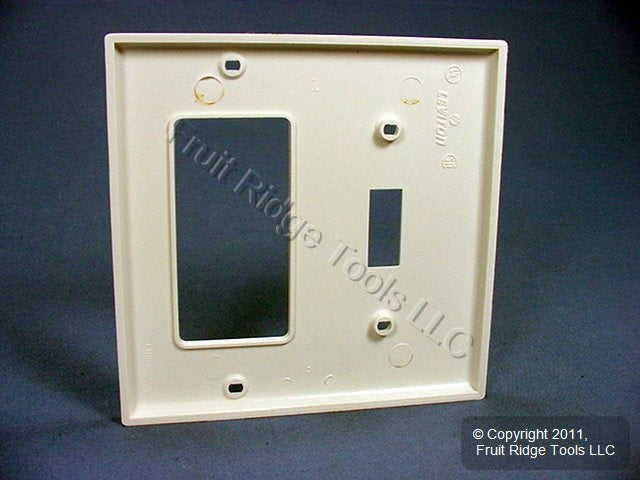 Leviton 80707-W White 2-Gang Toggle Decora GFI Unbreakable Nylon Wallplate Cover