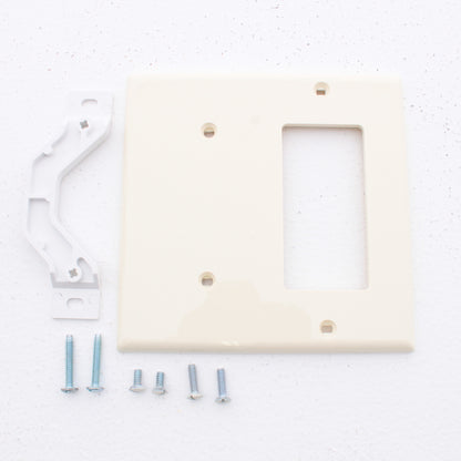 Leviton Almond Decora Gfci Gfi Outlet Cover Blank Strap Mount Wall Plate 80708-A