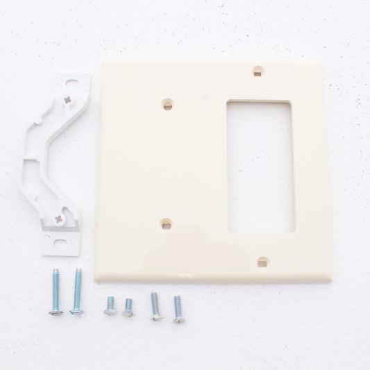 Leviton Almond Decora Gfci Gfi Outlet Cover Blank Strap Mount Wall Plate 80708-A