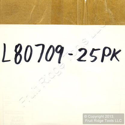 Leviton 80709 Brown 2-Gang Toggle Switch Unbreakable Standard Wallplates 25pcs