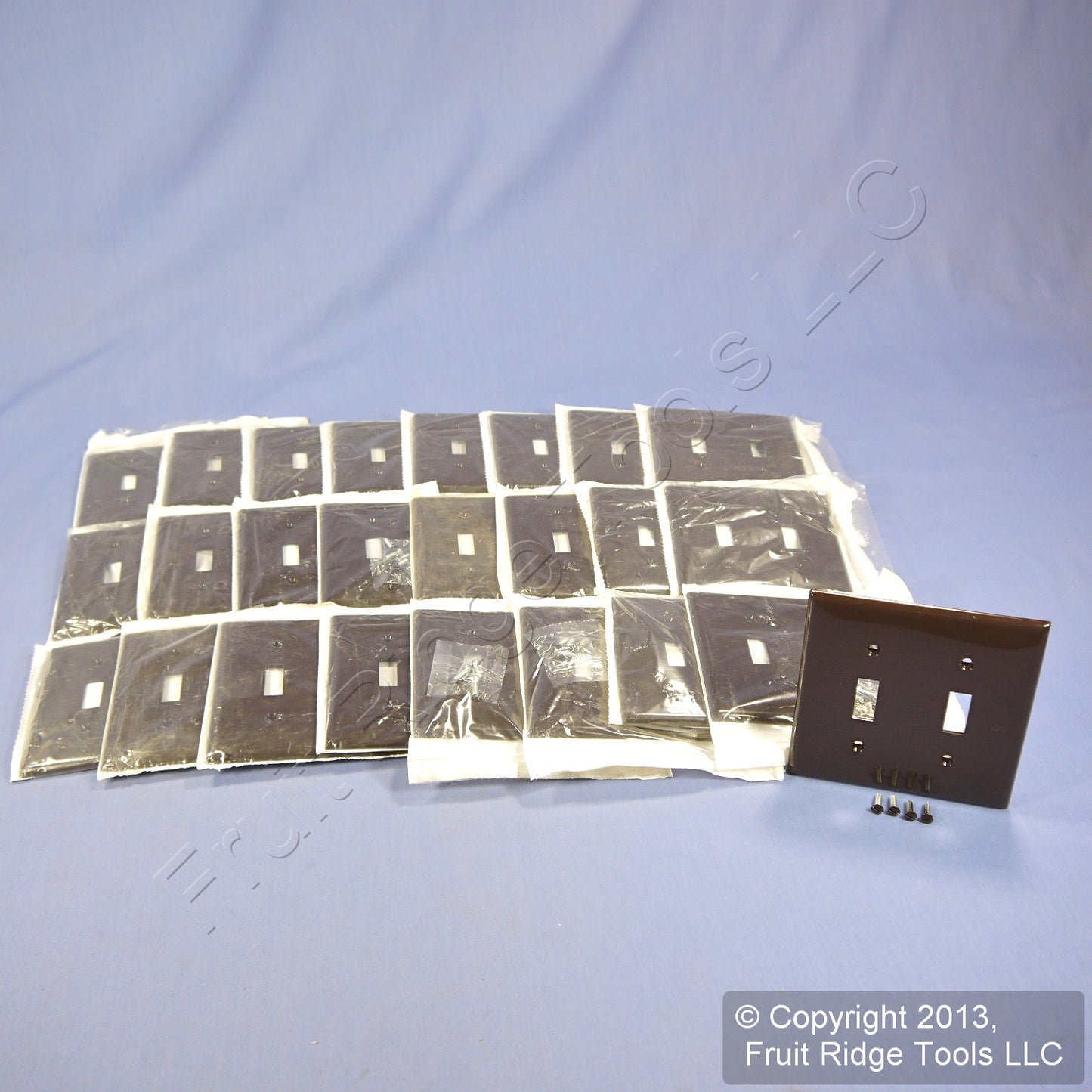 Leviton 80709 Brown 2-Gang Toggle Switch Unbreakable Standard Wallplates 25pcs