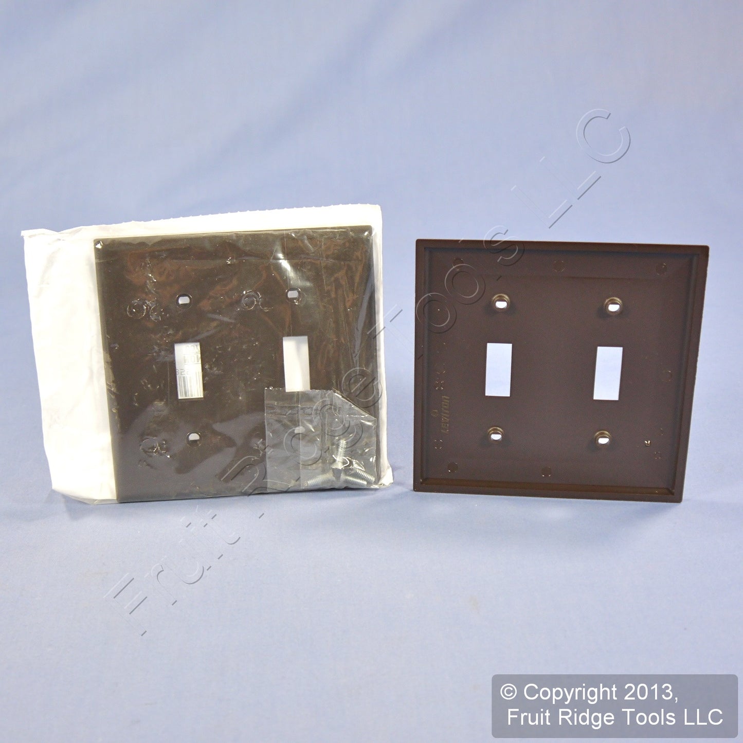 Leviton 80709 Brown 2-Gang Toggle Switch Unbreakable Standard Wallplates 25pcs