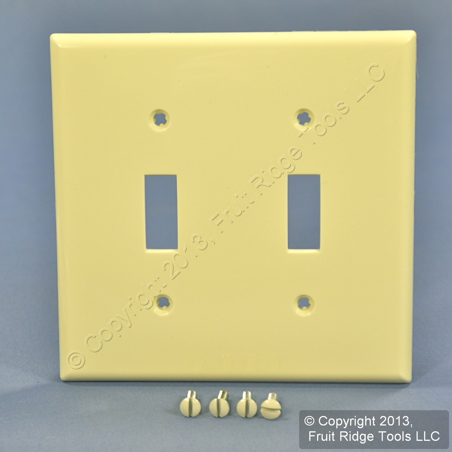 Leviton 80709-A Almond 2-Gang Toggle Switch Unbreakable Nylon Wallplates 2pcs