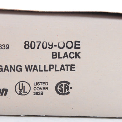 Leviton 80709-E Black 2-Gang Toggle Unbreakable Standard Wallplate Cover 5pcs