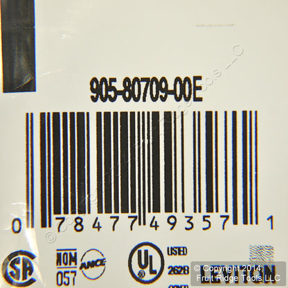 Leviton 80709-E Black 2-Gang Toggle Unbreakable Nylon Standard Wallplate Cover