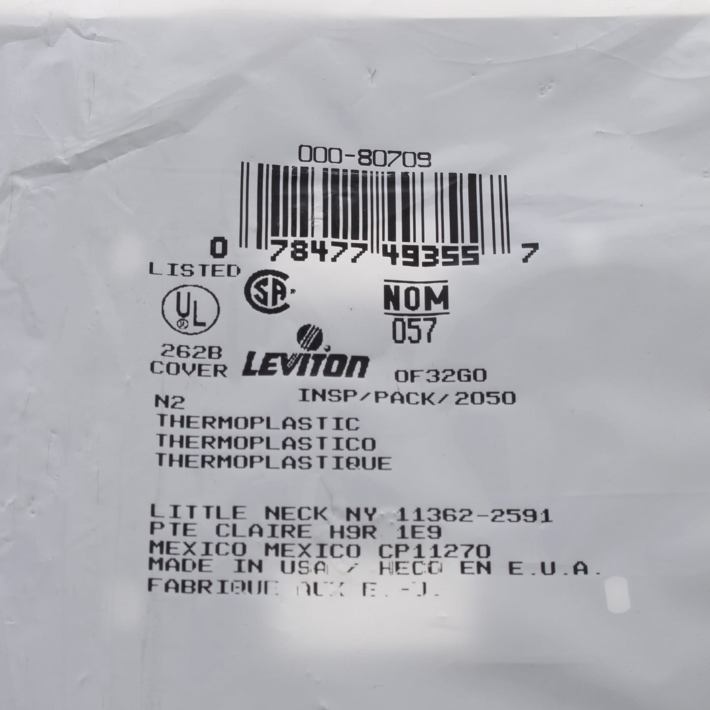 Leviton 80709 Brown 2-Gang Toggle Switch Unbreakable Nylon Standard Wallplate