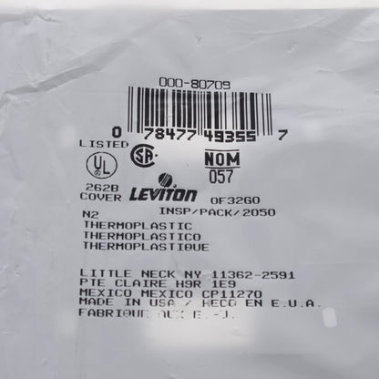 Leviton 80709 Brown 2-Gang Toggle Switch Unbreakable Nylon Standard Wallplate