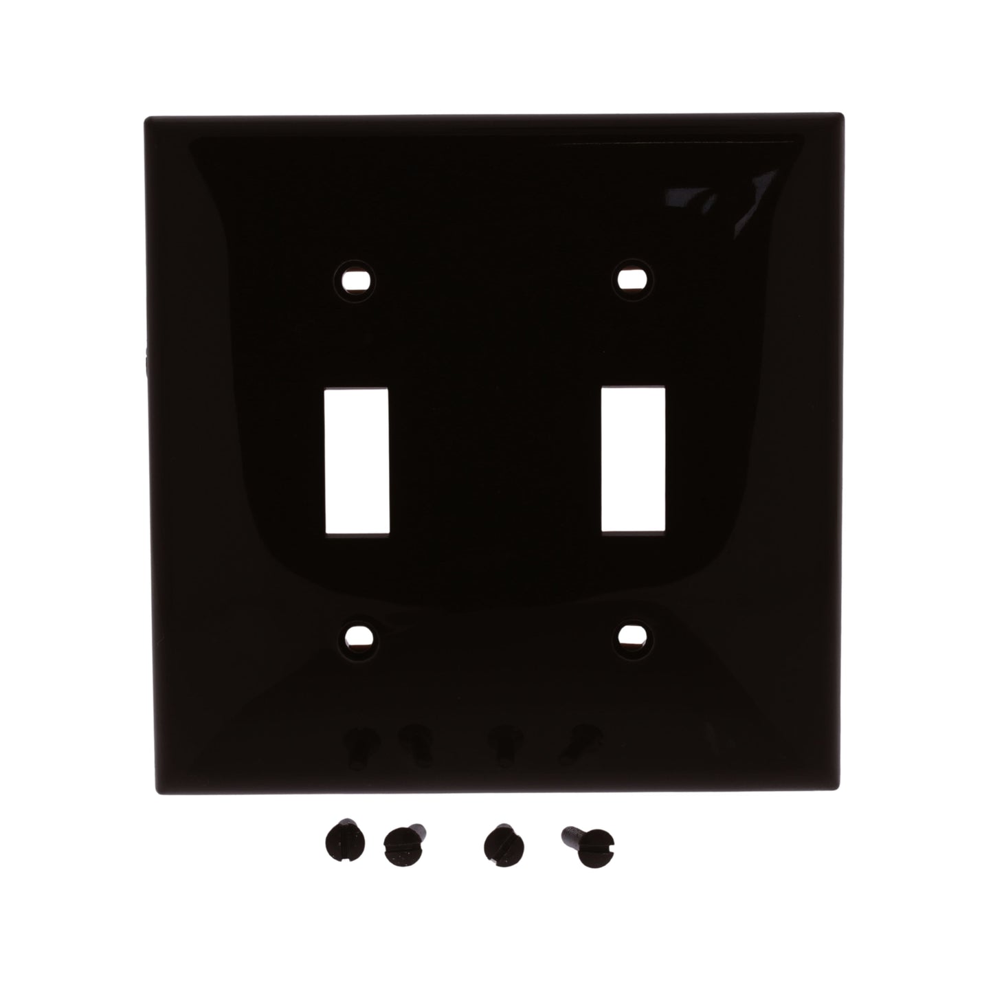 Leviton 80709 Brown 2-Gang Toggle Switch Unbreakable Nylon Standard Wallplate