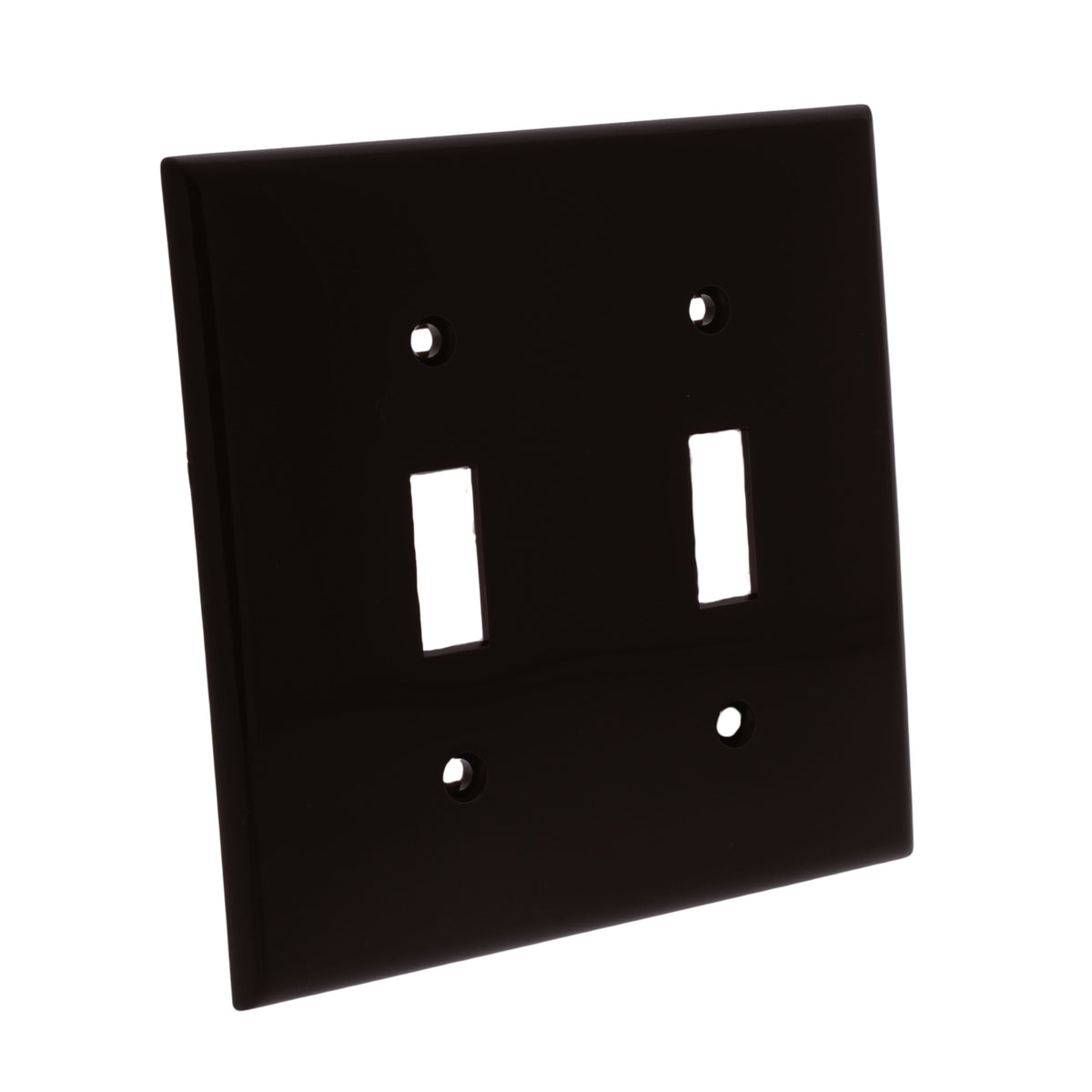 Leviton 80709 Brown 2-Gang Toggle Unbreakable Nylon Standard Wallplate Cover 2pc
