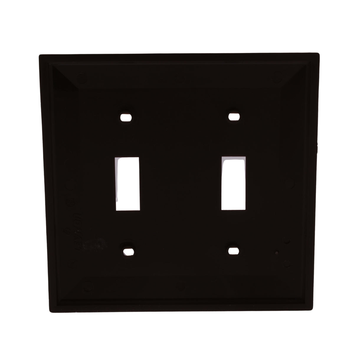 Leviton 80709 Brown 2-Gang Toggle Unbreakable Nylon Standard Wallplate Cover 2pc