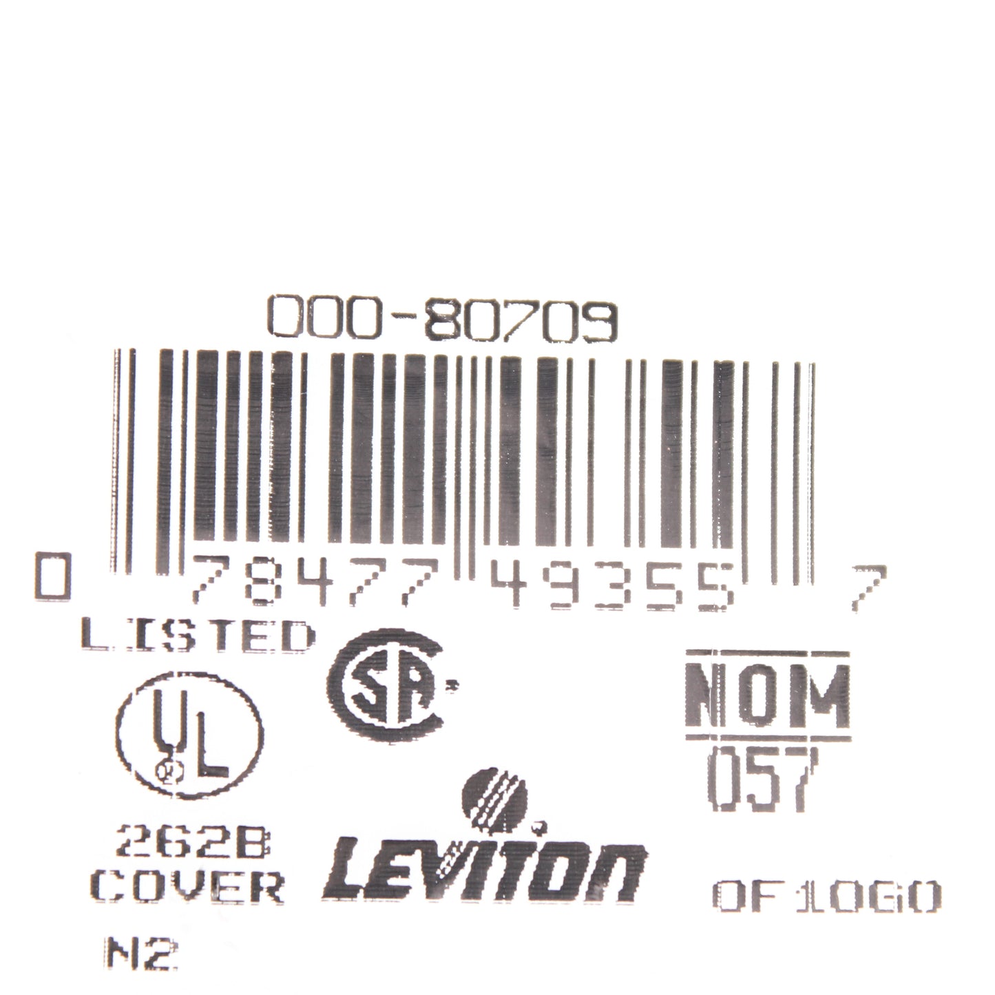 Leviton 80709 Brown 2-Gang Toggle Unbreakable Nylon Standard Wallplate Cover 2pc