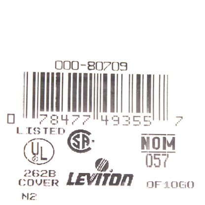 Leviton 80709 Brown 2-Gang Toggle Unbreakable Nylon Standard Wallplate Cover 2pc