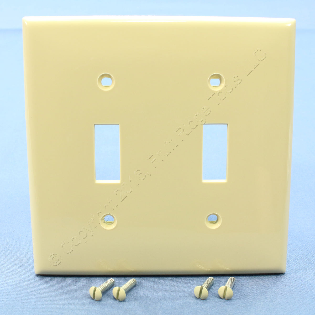 Leviton 80709-I Ivory 2-Gang Toggle Switch Unbreakable Nylon Wallplates 25pcs