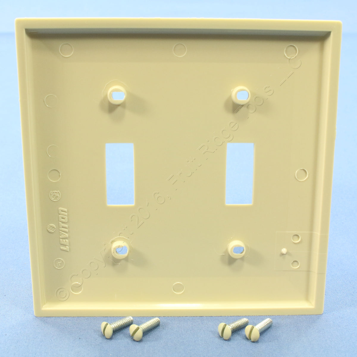 Leviton 80709-I Ivory 2-Gang Toggle Switch Unbreakable Nylon Wallplates 25pcs