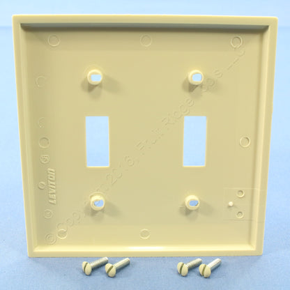 Leviton 80709-I Ivory 2-Gang Toggle Switch Unbreakable Nylon Wallplates 25pcs