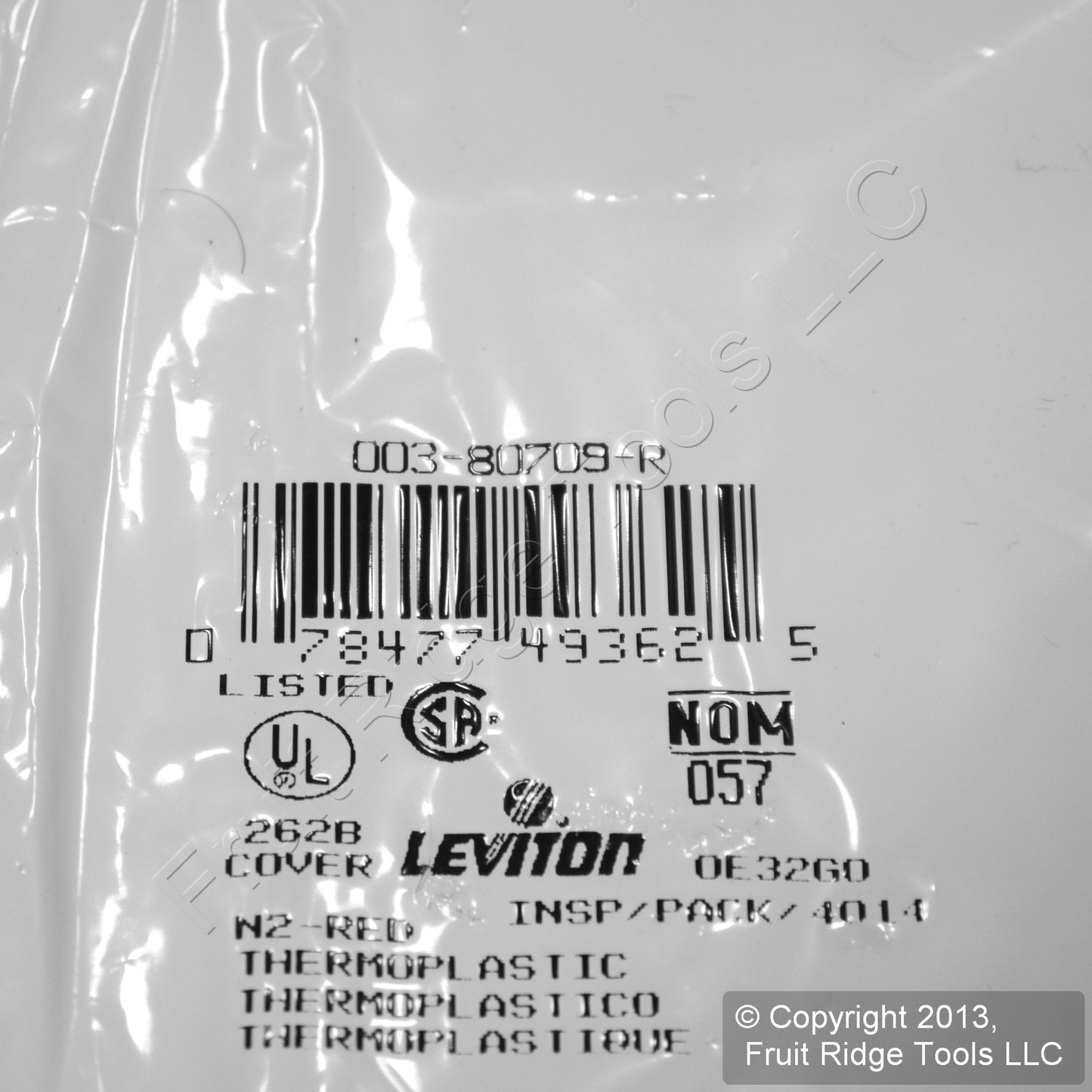 Leviton Red Unbreakable 2-Gang Toggle Switch Nylon Wallplate Cover 80709-R
