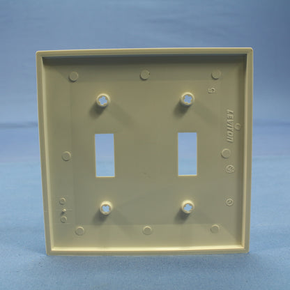Leviton 80709-T Light Almond 2-Gang Toggle Switch Unbreakable Wallplates 25pcs