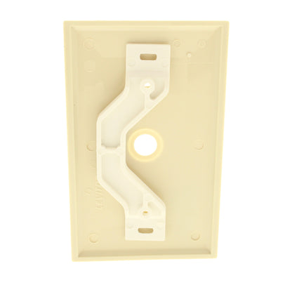 Leviton 80718-I Ivory 1-Gang Unbreakable Phone Cable Nylon Wallplate Cover Strap