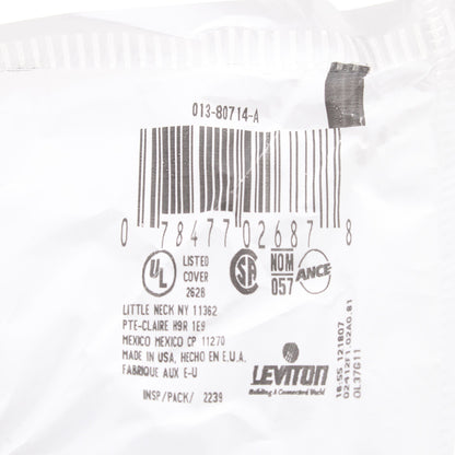 Leviton 80714-A Almond 1-Gang Blank Unbreakable Nylon Wallplate Cover Box Mount