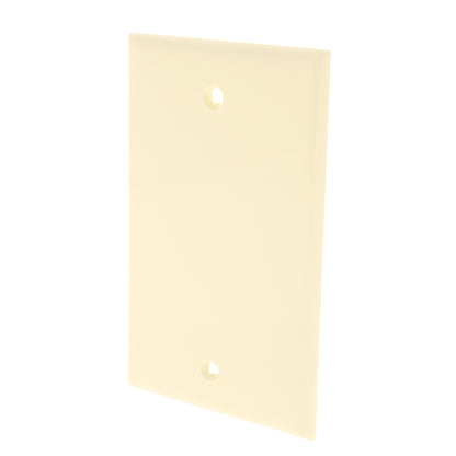 Leviton 80714-A Almond 1-Gang Blank Unbreakable Nylon Wallplate Cover Box Mount