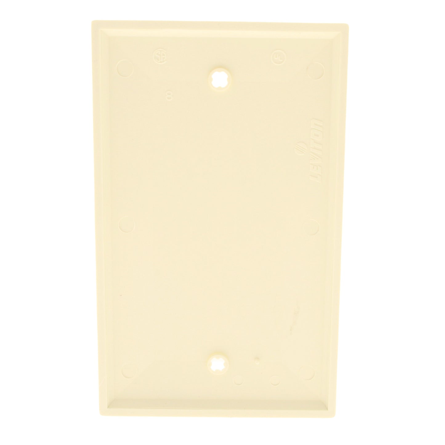 Leviton 80714-A Almond 1-Gang Blank Unbreakable Nylon Wallplate Cover Box Mount