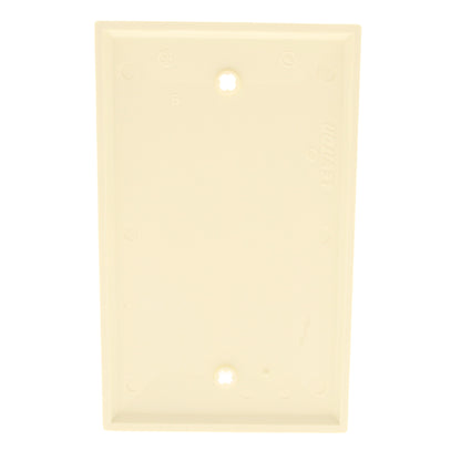 Leviton 80714-A Almond 1-Gang Blank Unbreakable Nylon Wallplate Cover Box Mount