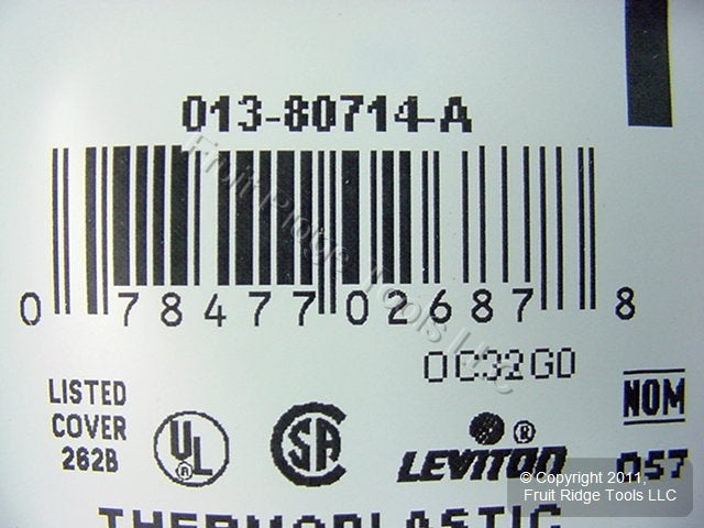 Leviton 80714-A Almond 1-Gang Blank Cover Box Mount Nylon Wallplate Covers 3pcs