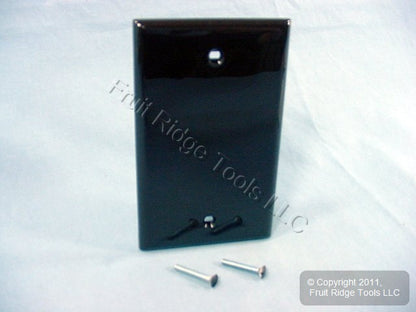 Leviton 80714 Brown 1-Gang Blank Unbreakable Nylon Wallplate Cover Box Mount