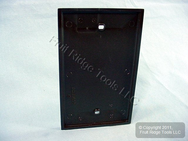 Leviton 80714 Brown 1-Gang Blank Unbreakable Nylon Wallplate Cover Box Mount