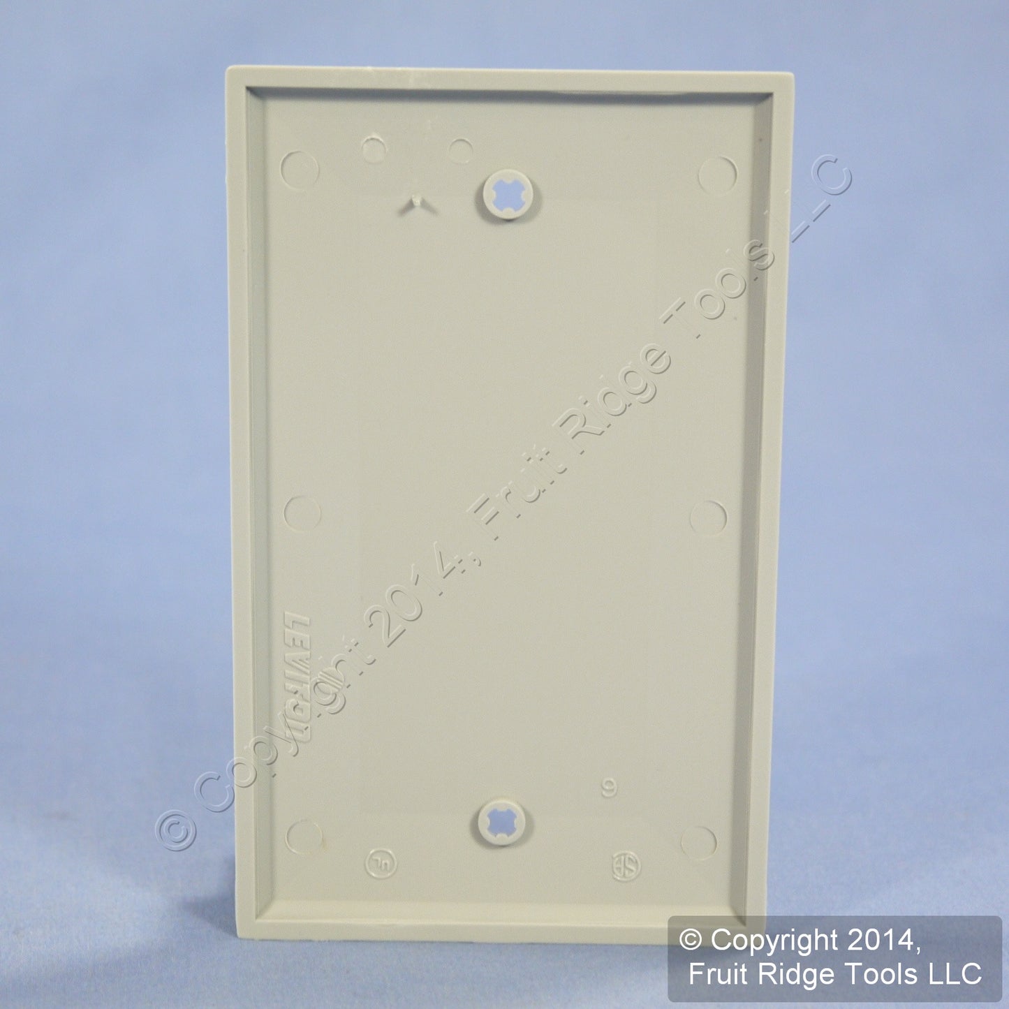 Leviton 80714-GY Gray 1-Gang Blank Unbreakable Nylon Wallplate Cover Box Mount