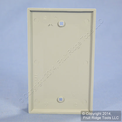 Leviton 80714-GY Gray 1-Gang Blank Unbreakable Nylon Wallplate Cover Box Mount