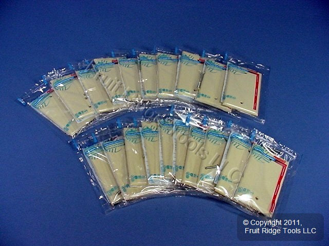 Leviton 80714-I Ivory 1-Gang Blank Unbreakable Wallplate Cover Box Mount 20pcs