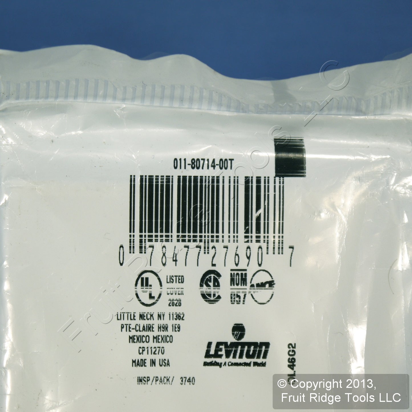 Leviton 80714-T Light Almond 1-Gang Blank Nylon Wallplate Box Mount Cover