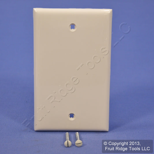 Leviton 80714-T Light Almond 1-Gang Blank Nylon Wallplate Box Mount Cover