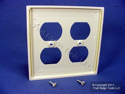 Leviton 80716-A Almond 2-Gang Duplex Unbreakable Nylon Standard Wallplate Cover