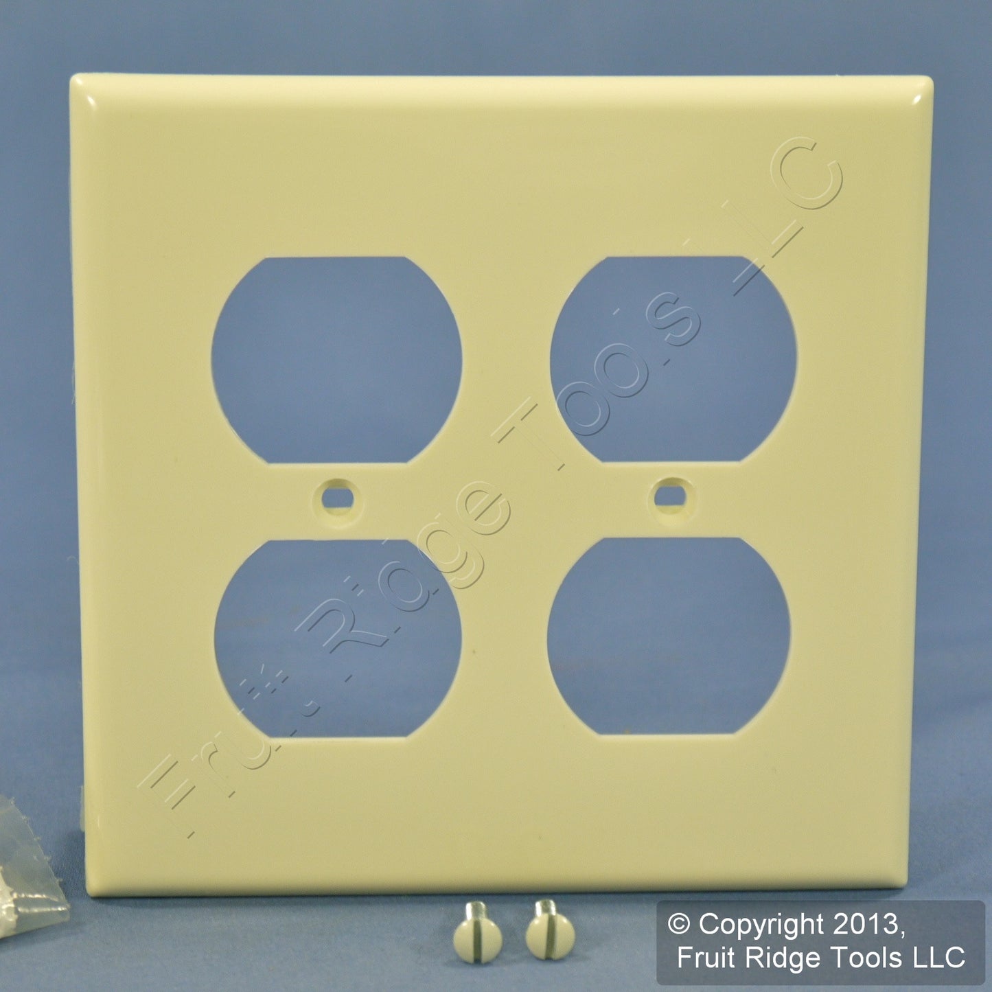 Leviton 80716-A Almond 2-Gang Duplex Outlet Unbreakable Nylon Wallplates 2pcs