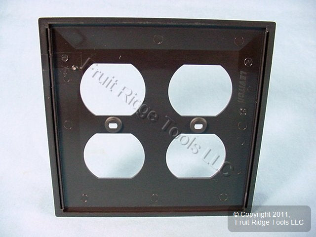Leviton 80716 Brown 2-Gang Duplex Outlet Unbreakable Nylon Standard Wallplate