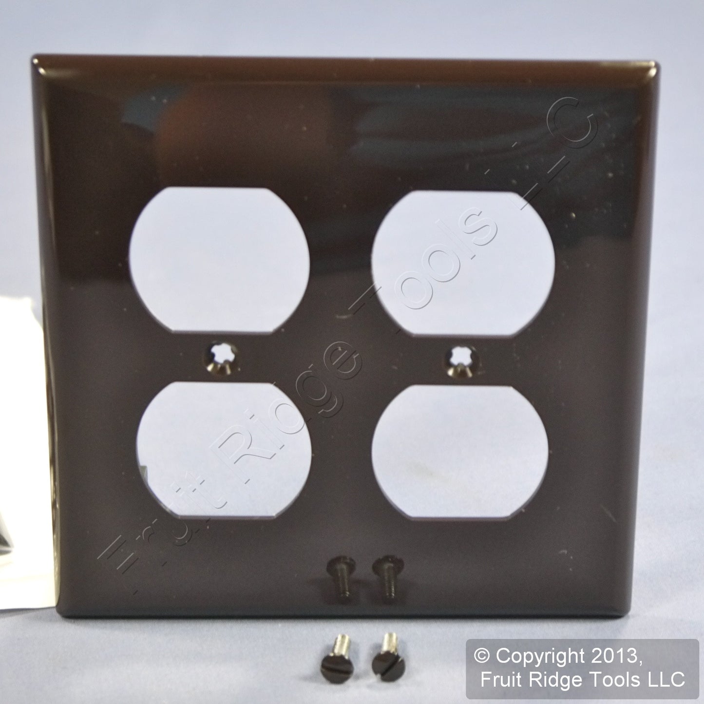 Leviton 80716 Brown 2-Gang Duplex Outlet Unbreakable Standard Wallplates 2pcs