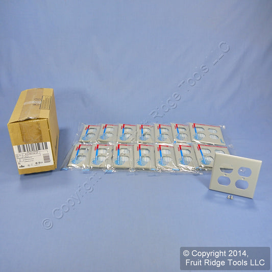 Leviton 80716-GY Gray 2-Gang Duplex Outlet Unbreakable Nylon Wallplates 15pcs